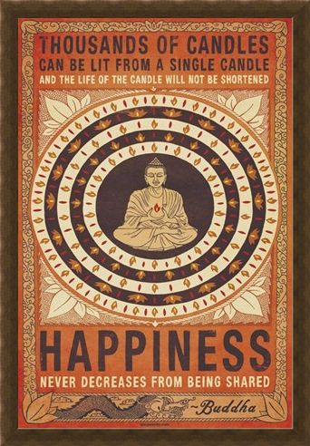 Framed Framed Happiness - Buddhist Values