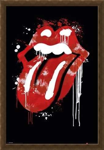 Framed Framed Graffiti Lips - The Rolling Stones