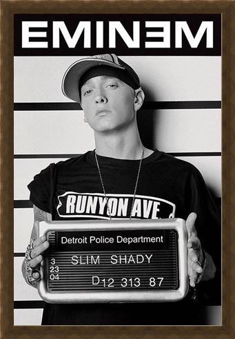 Framed Framed Slim Shady Mugshot - Eminem