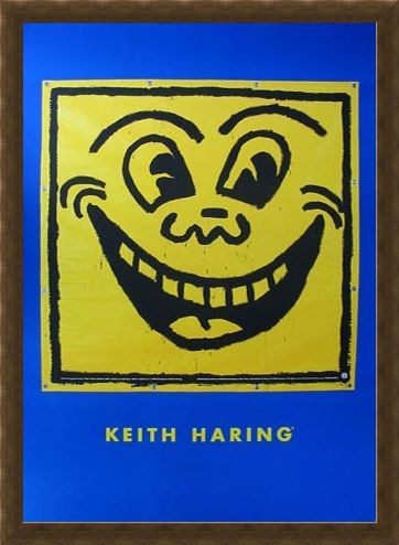 Framed Framed Untitled (Happy Face) - Keith Haring