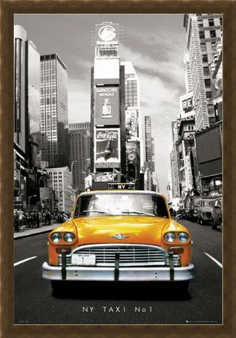 Framed Framed New York Taxi Number 1 - New York, USA