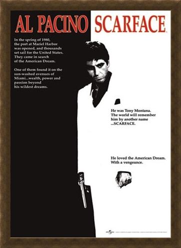 Framed Framed Scarface Movie Score - Al Pacino - Scarface