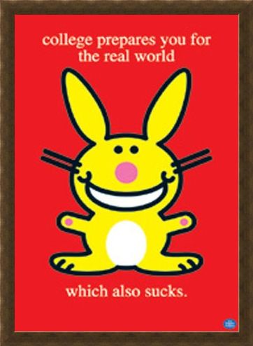 Framed Framed College Sucks - Happy Bunny