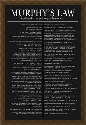 Framed Framed Murphy's Law - Anything that can go wrong, will go wrong