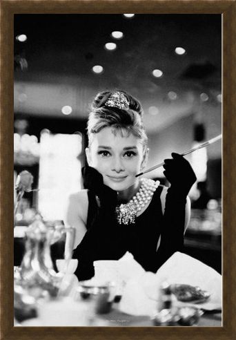 Framed Framed Audrey Hepburn is Holly Golightly - Breakfast at Tiffany's