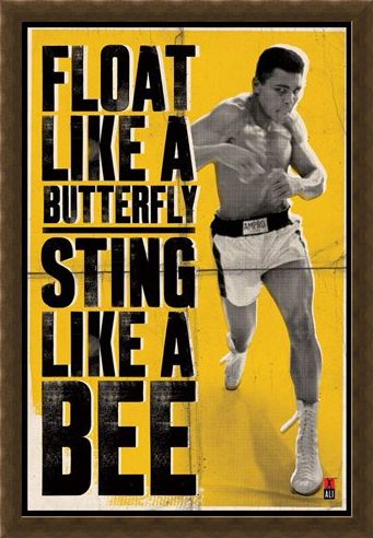 Framed Framed Float Like a Butterfly - Muhammad Ali