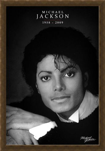 Framed Framed Black and White Portrait - Michael Jackson
