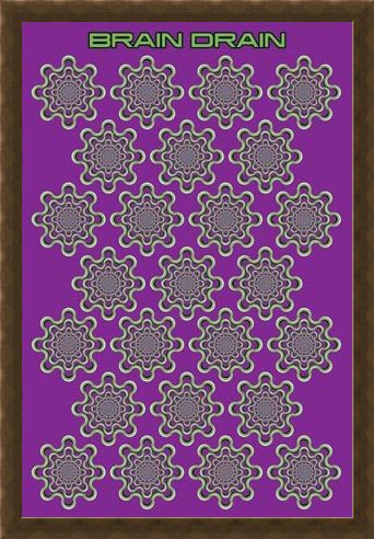Framed Framed Brain Drain - Optical Illusion