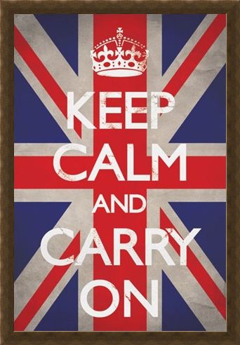 Framed Framed Keep Calm Union Jack - Keep Calm and Carry On