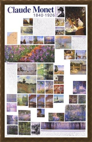 Framed Framed The Life Of - Claude Monet