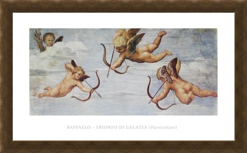 Framed Framed Trionfo Di Galetea - Raffaello Sanzio Raphael