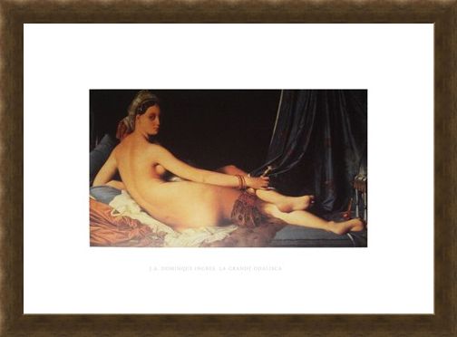 Framed Framed La Grande Odalisca - J A Dominique Ingres