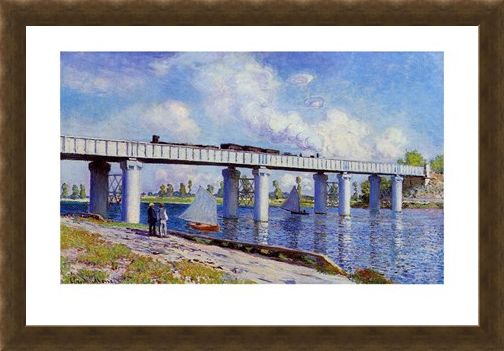 Framed Framed The Bridge at Argenteuil - Claude Monet