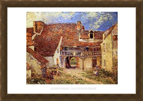Framed Framed The Farmyard - Alfred Sisley
