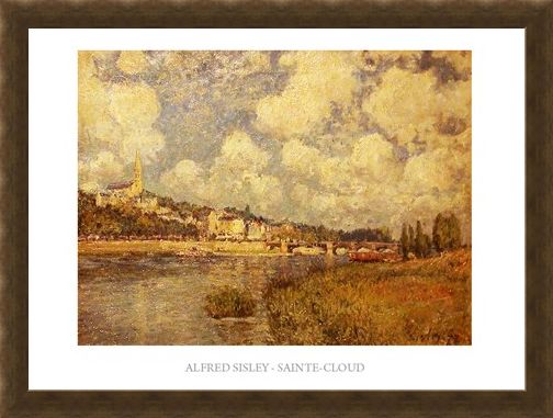 Framed Framed Saint Cloud - Alfred Sisley