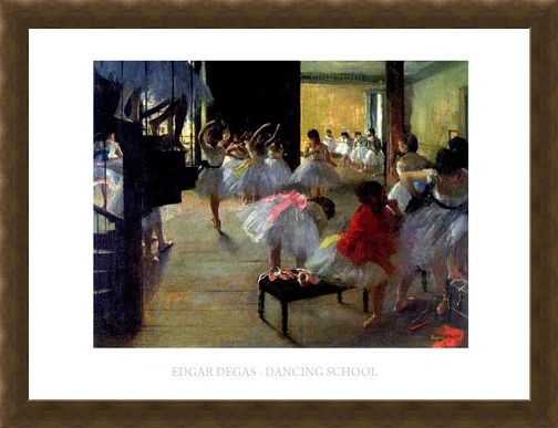 Framed Framed Dancing School - Edgar Degas