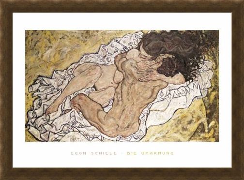 Framed Framed The Embrace (Lovers II), 1917 - Egon Schiele