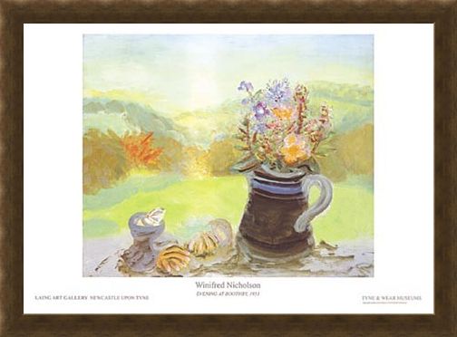 Framed Framed Evening at Bootheby, 1953 - Winifred Nicholson