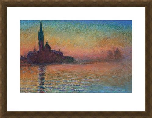 Framed Framed Sunset in Venice - Monet