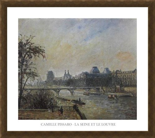 Framed Framed The Seine and The Louvre - Camille Pissaro