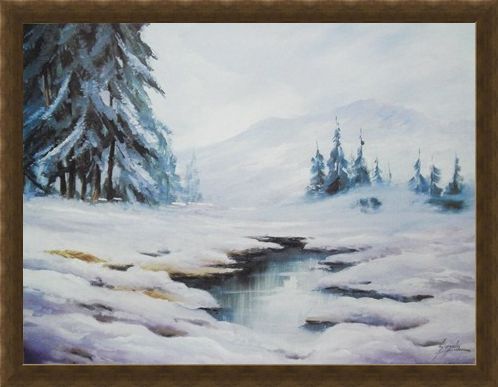 Framed Framed Winter in Comelico - B Gionola