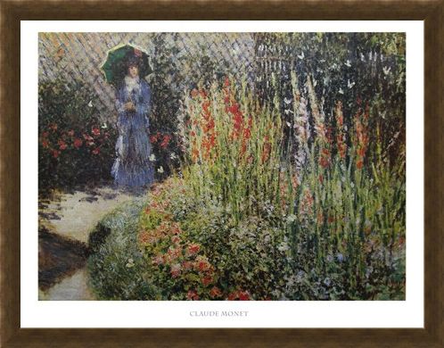 Framed Framed Gladioli - Claude Monet