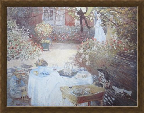 Framed Framed Lunch At Parigi - Claude Monet