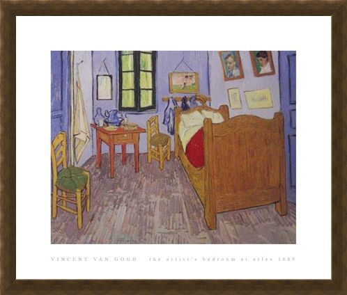 Framed Framed The Artist's Bedroom at Arles 1889 - Vincent Van Gogh