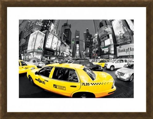 Framed Framed Rush Hour in Times Square - New York City