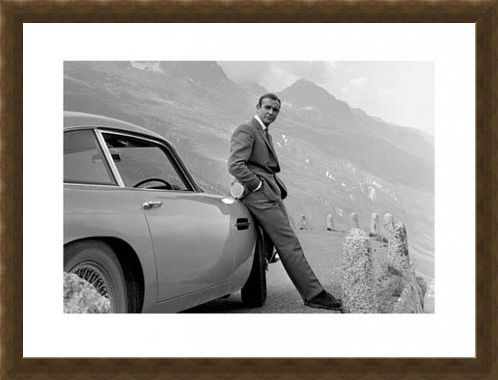 Framed Framed Bond and his Aston - Sean Connery is 007
