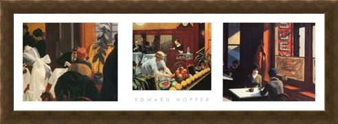 Framed Framed American Realism Triptych - Edward Hopper