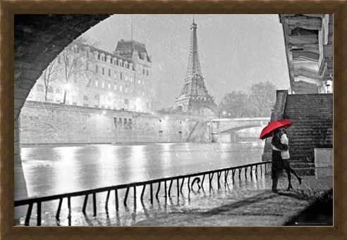 Framed Framed Parisian Kiss - Paris