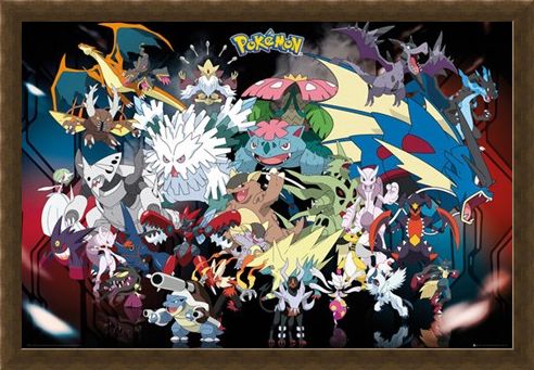 Framed Framed Mega Evolutions - Pokemon
