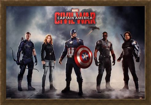 Framed Framed Team Stars and Stripes - Captain America Civil War