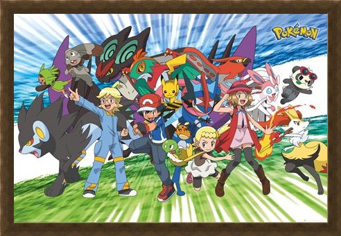 Framed Framed Travelling Party - Pokémon
