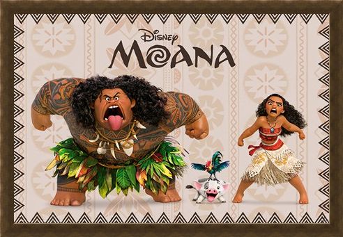 Framed Framed Moana and Maui - Moana