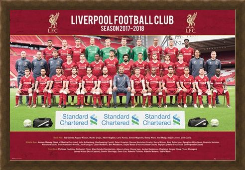 Framed Framed Photo 17-18 - Liverpool Team