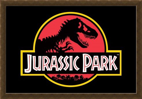 Framed Framed Movie Logo - Jurassic Park