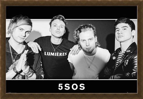 Framed Framed Group Black and White - 5 Seconds Of Summer