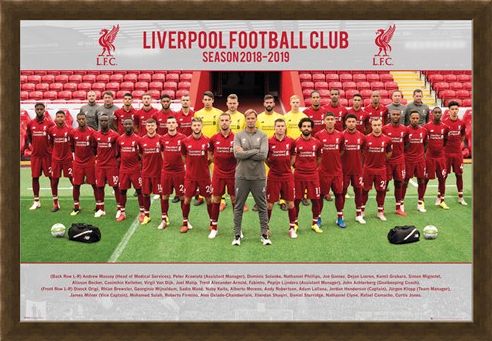 Framed Framed Team Photo 18-19 - Liverpool