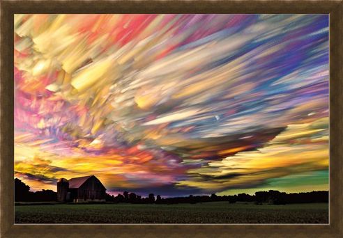 Framed Framed Pastel Clouds - Sunset Spectrum
