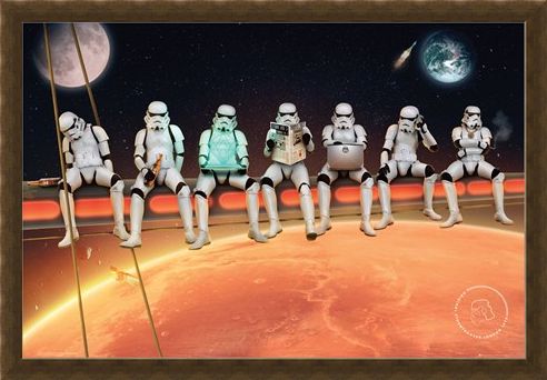Framed Framed Stormtroopers On Girders - Lunch Break