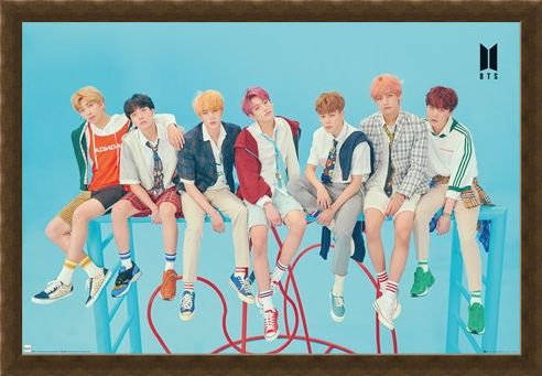 Framed Framed Blue - BTS K-Pop