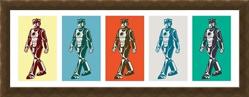 Framed Framed Pop Art Style Cybermen - Doctor Who