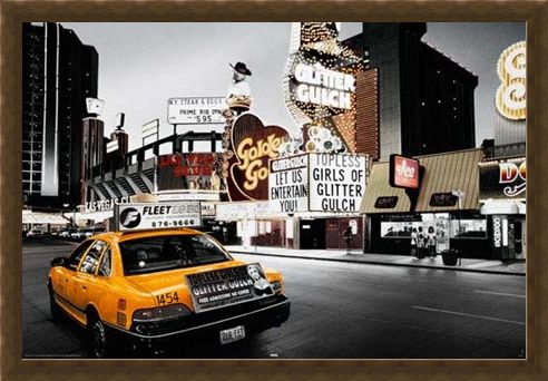 Framed Framed Glitter Gulch - Streets of Vegas