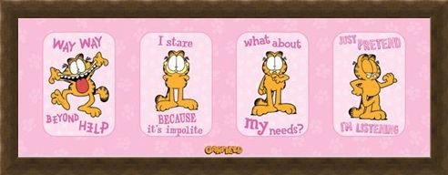 Framed Framed Cheeky Comic Cat - Garfield