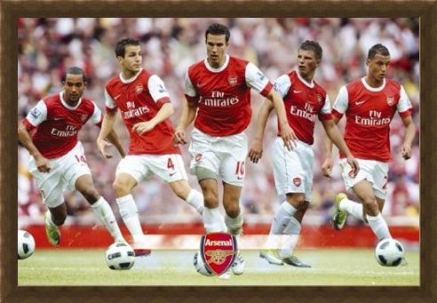 Framed Framed The Gunners Star Players - Arsenal Football Club
