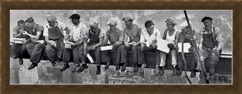 Framed Framed Men On A Girder Eating Lunch - New York City Collection