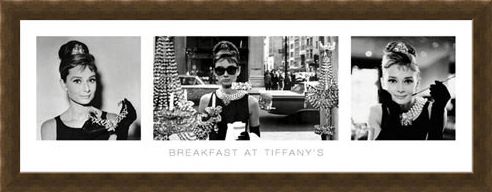 Framed Framed Breakfast At Tiffany's Tryptich - Audrey Hepburn