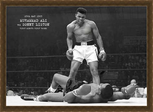 Framed Framed Muhammad Ali vs. Sonny Liston - Muhammad Ali